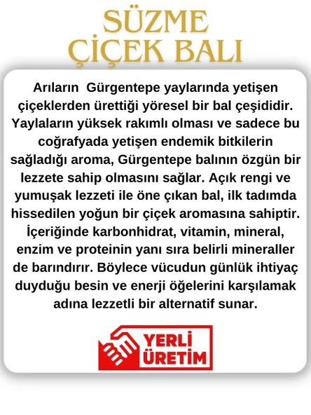 Süzme Çiçek Balı 470 GR - Resim 2