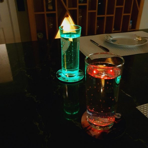 Veraart Işıklı Seninle Rakı İçmemiz Gereken Konular Var Bardak Altlığı 2 li - 9