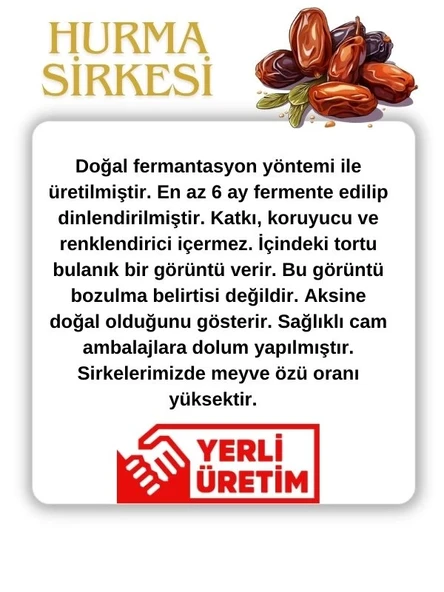 Hurma Sirkesi 500 Ml - Resim 2