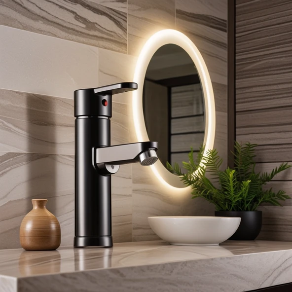 POLYFIT SİYAH MİX LAVABO BATARYASI F1 MODEL 19 CM - 3