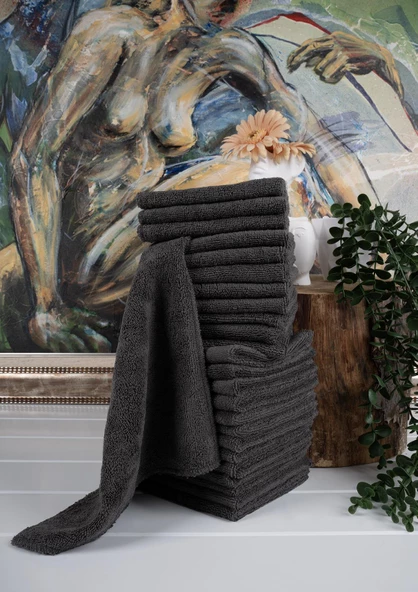 %100 Pamuk 1 Kilogram 30x30 Cm Havlu & Havlu Seti - 8