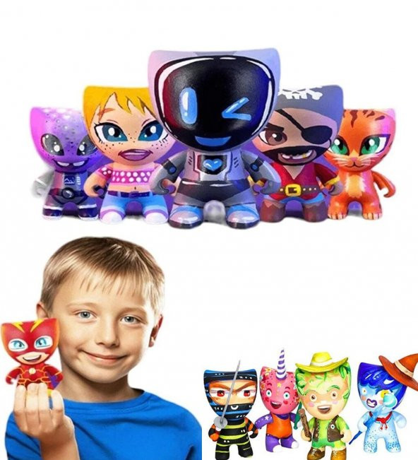 KİMO Glitz Kim İstersen O Boyama Aktivite Figür Üretme SETİ: Çiz Boya Figürürünü YAP! - 4