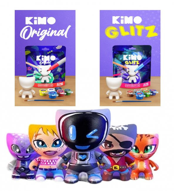 KİMO Glitz Kim İstersen O Boyama Aktivite Figür Üretme SETİ: Çiz Boya Figürürünü YAP! - 6