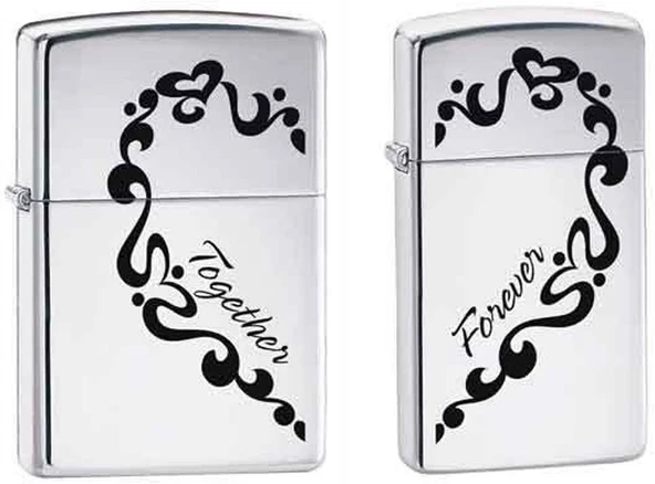 Zippo 0465 Together Forever Lighter 2'li Çakmak