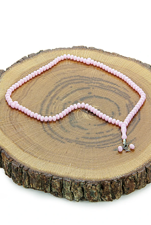 Bohçaya ve Mevlide Uygun Başörtülü Seccade Seti - Tesbihli - Pembe - Resim 4