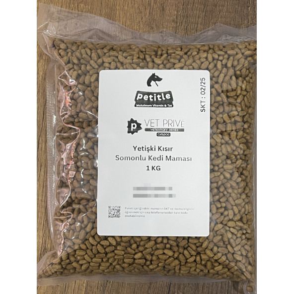 Vet Prive Yetişkin Kısır Kedi Somonlu AÇIK Mama 1 KG