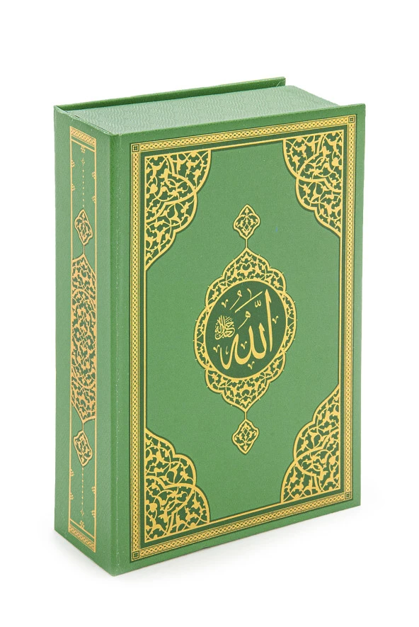 Özel Kutulu Damat ve Gelin Bohçasına Uygun Çeyizlik Seccade Seti Yeşil - Resim 4