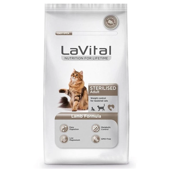 La Vital Kuzulu Kısırlaştırılmış Kedi Maması 1,5 Kg