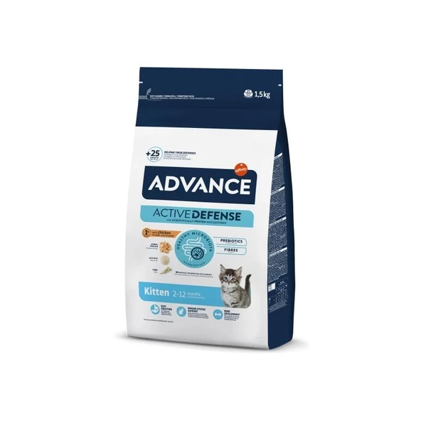 Advance Kitten Yavru Tavuk Etli Kedi Maması 1.5 Kg