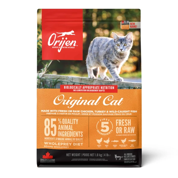 Orijen Original 1,8kg Yavru ve Yetişkin Kedi Maması Tüm ırk ve yaşam evreleri için