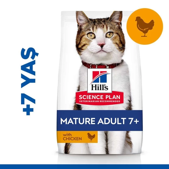 Hills Yaşlı Kedi Maması Tavuklu Mature Adult + 7 Yaş Üzeri 3 Kg