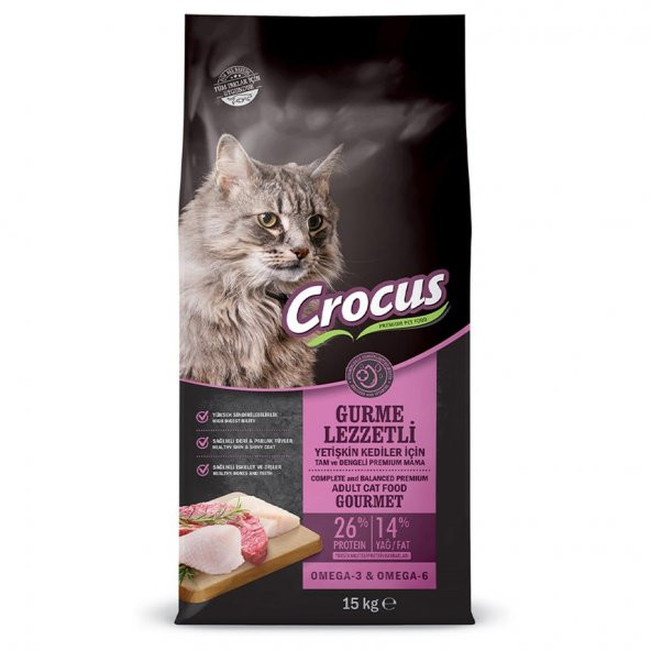 Crocus Gurme Yetişkin Kedi Maması 15 Kg