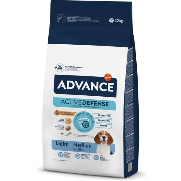 Advance Light Tavuklu Orta Boy Köpek Maması 12 kg