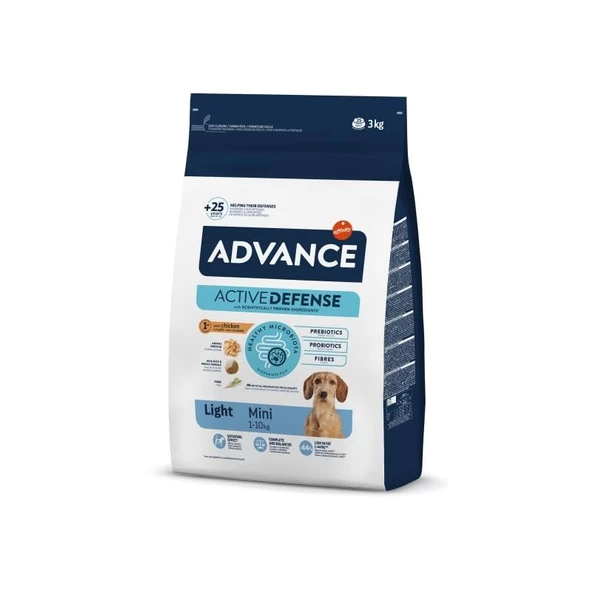 Advance Dog Mini Light Kilolu Köpek Maması 3 Kg