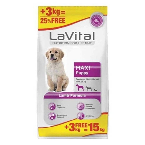 Lavital Maxi Puppy Kuzulu Yavru Köpek Maması 12+3 Kg