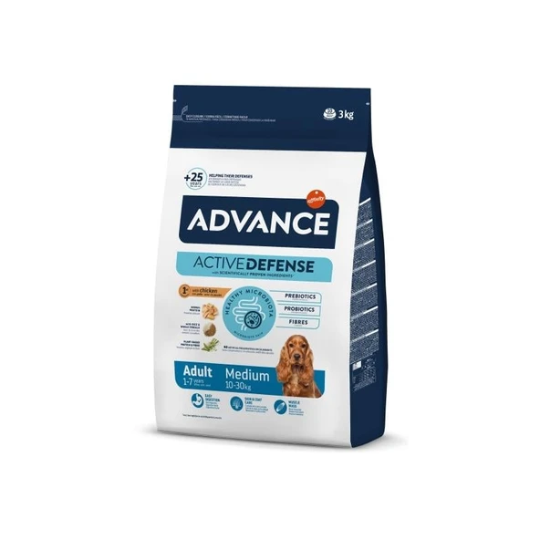 Advance Yetişkin Orta Irk Tavuklu Köpek Maması 3 Kg