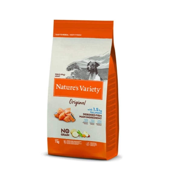 Nature's Variety Dog No Grain Mini Adult Salmon 7 Kg ürün görseli