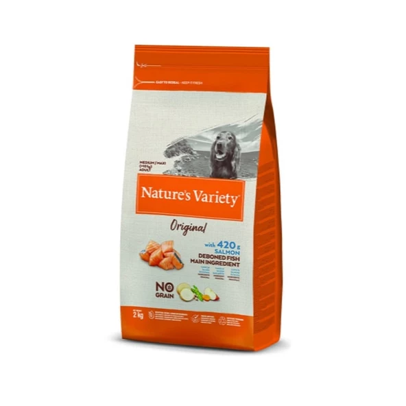 Nature's Variety Dog No Grain Medium/maxı Adult Salmon 2kg ürün görseli