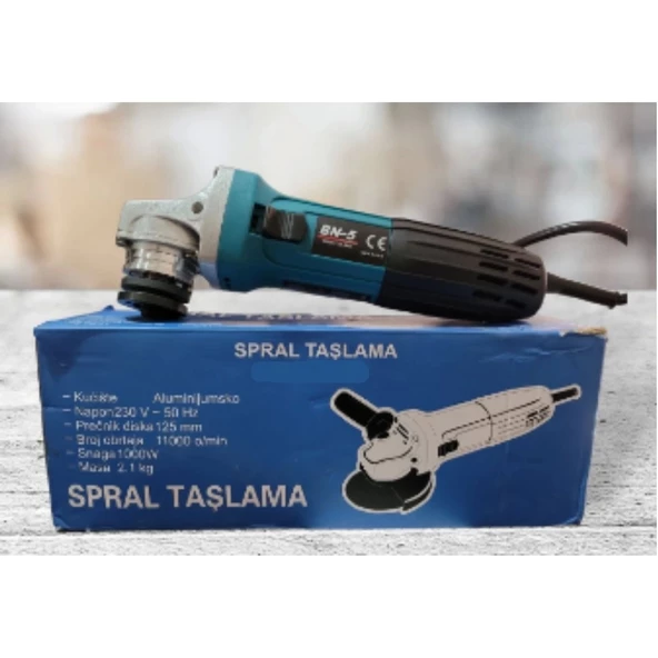 Avuç Spiral Taşlama Makinası 125 mm 900 W Devir Ayarlı Kuyruklu