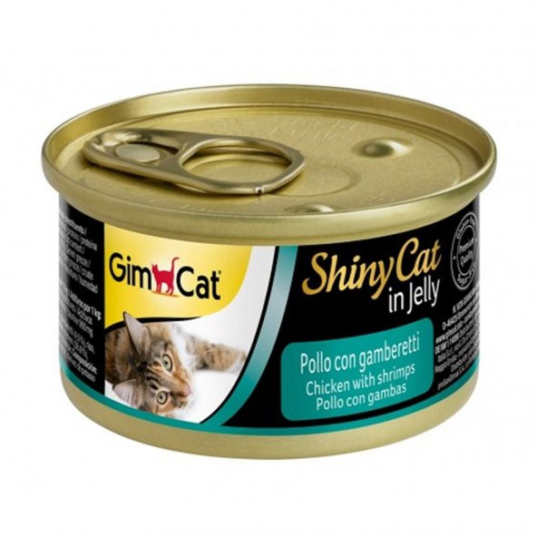 Gimcat Shiny Cat Tavuklu ve Karidesli Konserve Mama 70 Gr