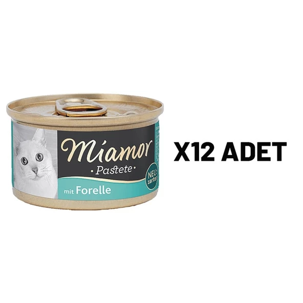 Mıamor Pastete Kedi Alabalıklı 85 Gr X 12 Adet
