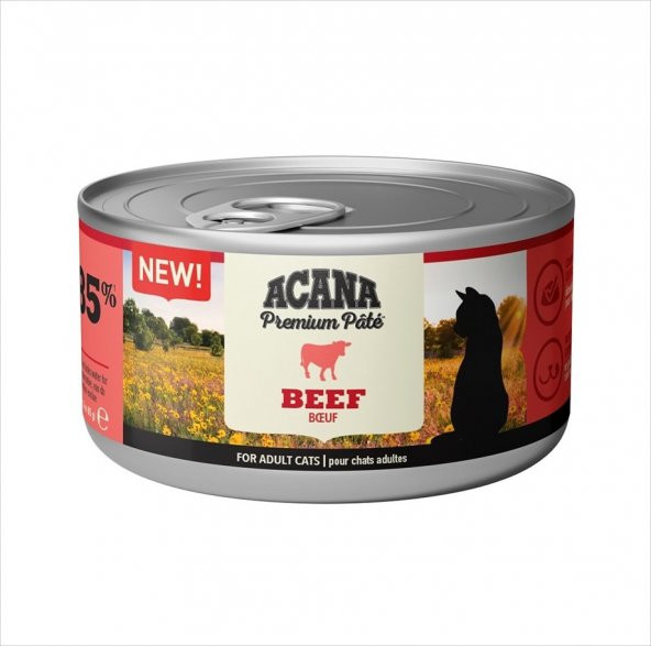 Acana Premium Pate (Ezme) Sığır Etli Kedi Konservesi 85 Gr