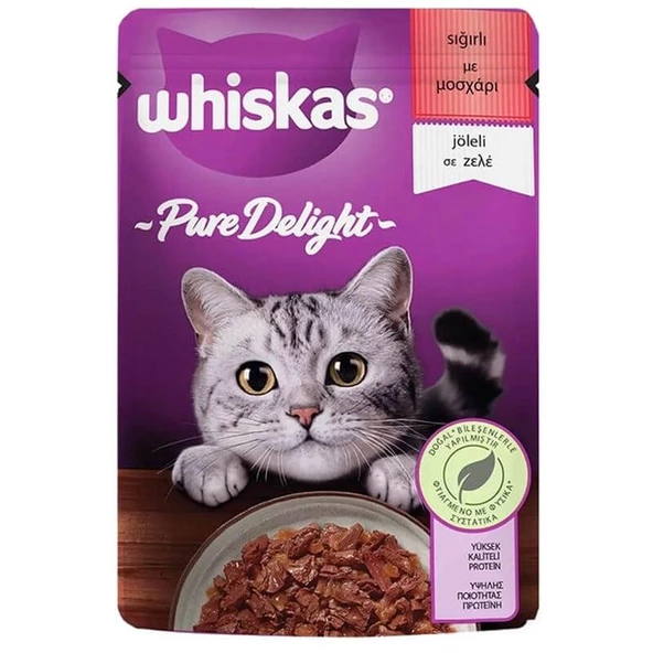 Whiskas Pure Delight Sığırlı Kedi Maması 85 gr ürün görseli
