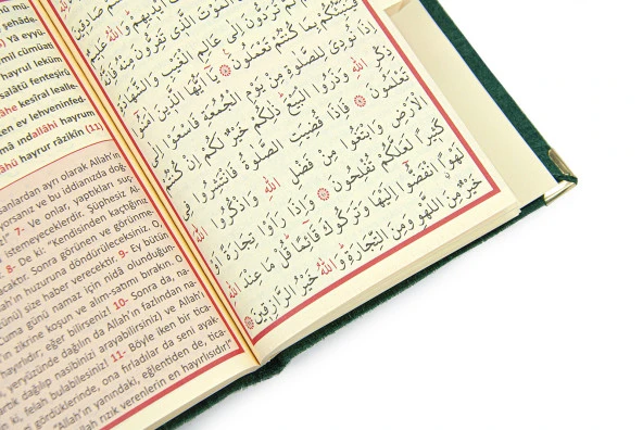 Özel Kutusunda Hediyelik Çeyizlik Seccade Seti Yeşil - Resim 8