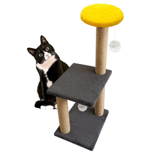 Katlı Kedi Tırmalama Tahtası 80cm-Gri