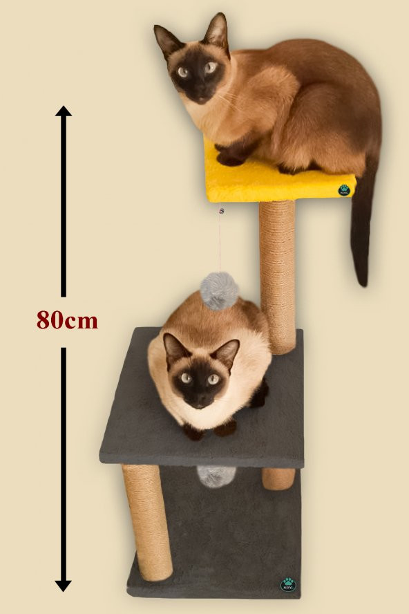 Katlı Kedi Tırmalama Tahtası 80cm