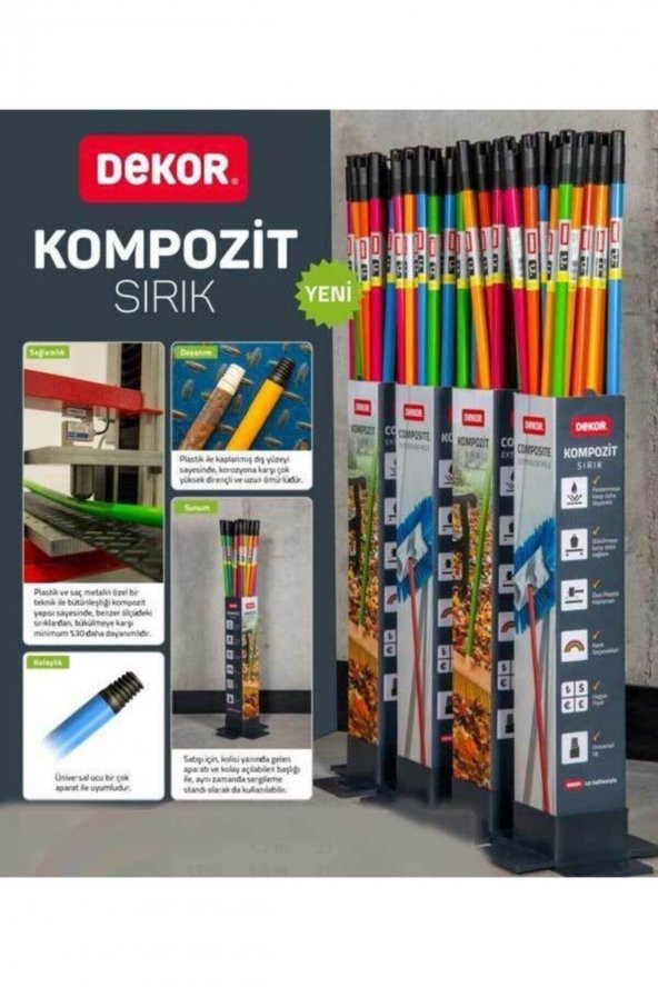 Kompozit Sırık 1.2m Renkli