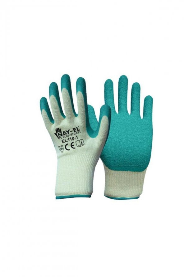 Yeşil Latex Eldiven 1/2 No: 10 - 1