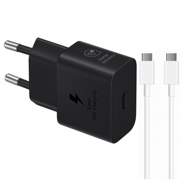 Samsung T2510N 25W Şarj Aleti Type-C to Type-C 6A 120W 3Metre Kablolu Siyah ürün görseli 1
