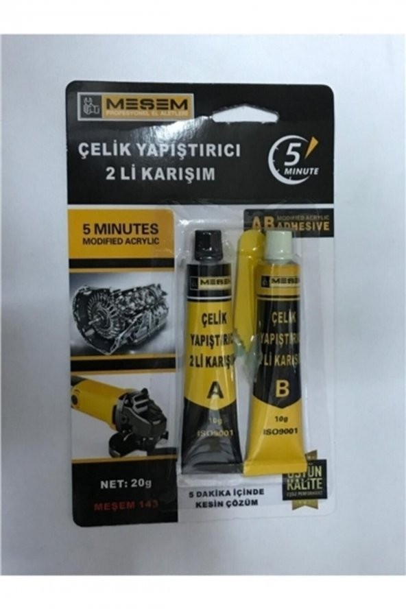 Çift Bileşenli Çelik Yapıştırıcı 2 Li Karışım 20 Gr