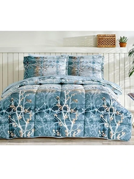 Özdilek Ranforce Tek Kişilik Uyku Seti-Klimop Turkuaz