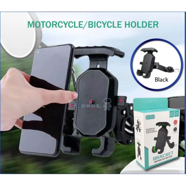 Bisiklet Motorsiklet ve Scooter Ayna Gidon Uyumlu Telefon Tutucu 4.5-7.2 inch - 4