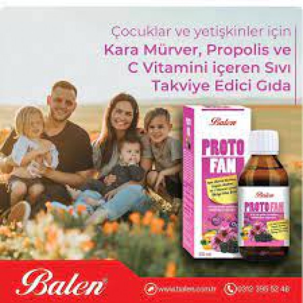 Balen Protofan Kara Mürver Propolis Ekstratlı C Vitaminli Takviye Edici Gıda 150 ml