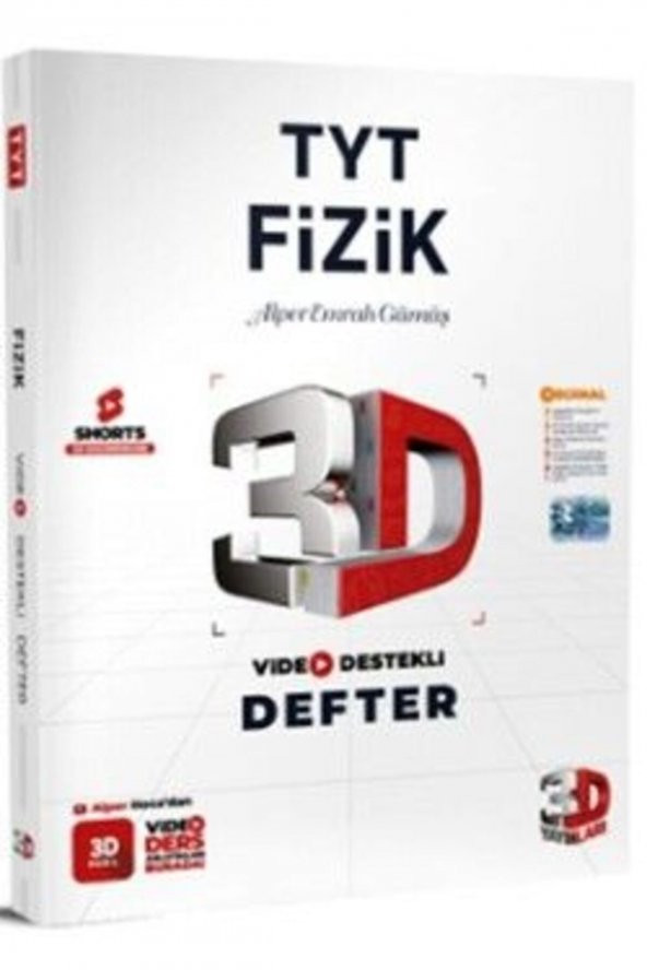 3D TYT Fizik Defter Video Destekli