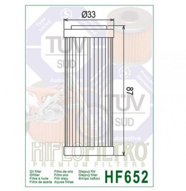 Hiflo Hf652 2008-2011 KTM 450 EXC Uyumlu Yağ Filtresi - 2