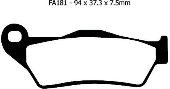 Ebc Fa181Tt 2003-2021 KTM 450 EXC Uyumlu Ön Fren Balatası Karbon Balata - Resim 3