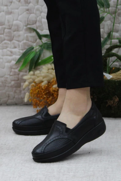 Mehmet Mete 4152 Comfort Hakiki Deri Kemik Çıkıntısına Özel Kadın Ayakkabı - Resim 4