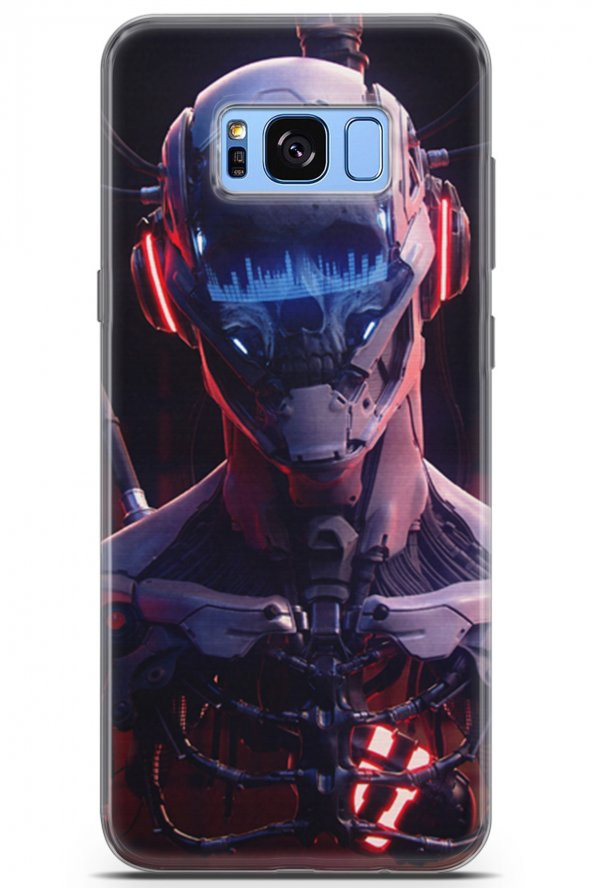 Samsung Galaxy S8 Plus Kılıf Seri Polka 27 RobotLazer Kesim Silikon