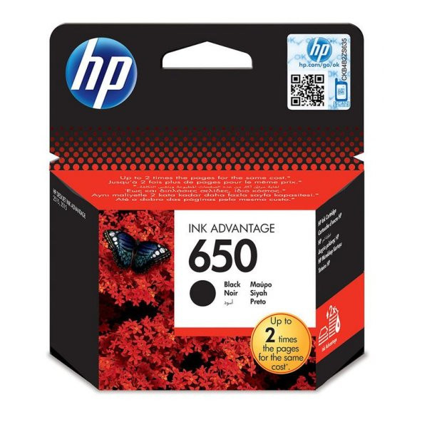 HP Mürekkep Kartuş Orj. No:650 Siyah - 3