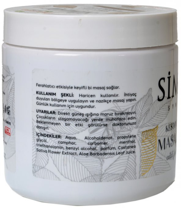 Simav Synaus Kestane Özlü ve Termal Sulu Cilt Bakım Seti 2li - Krem 250ml + Masaj Jeli 500ml - 6