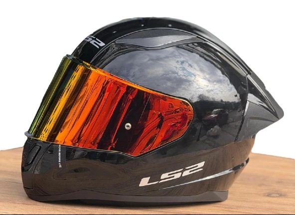 LS2 Rapıd 2 Race Parlak Siyah Full Face Motosiklet Kaskı Kırmızı Camlı - 3