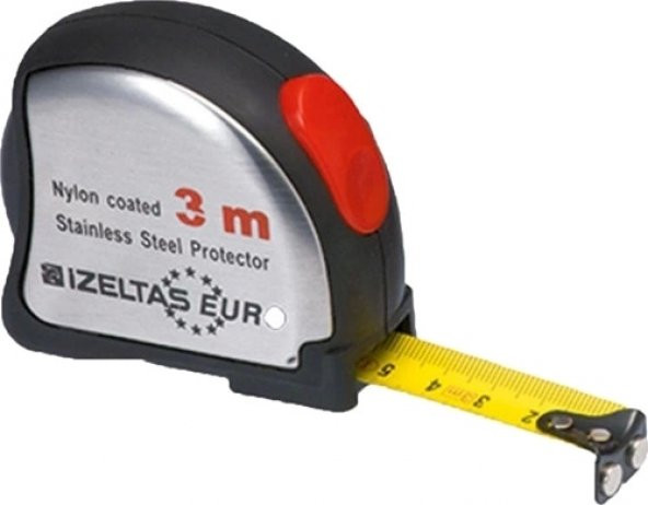 İzeltaş 0588150013 Şerit Metre Krom Stoplu 3 mt