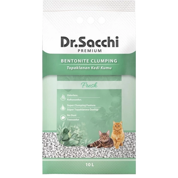 Dr.Sacchi Bentonit Fresh Kedi Kumu 10 Lt