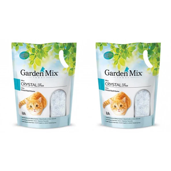 Gardenmıx Sılıca Jel Kedi Kumu  1-8 Mm 3.8 Lt. x 2 Adet