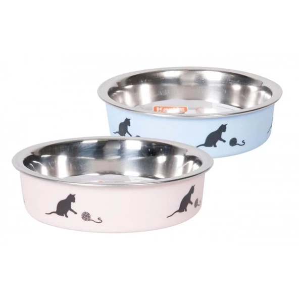 Karlie Çelik Kedi Mama Kabı Mavi 160Ml ürün görseli