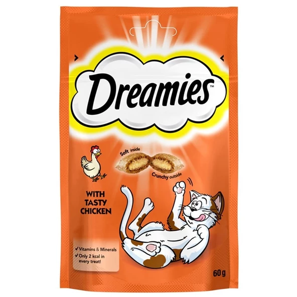 Dreamies With Chicken Tavuk Etli Kedi Ödülü 60 Gr